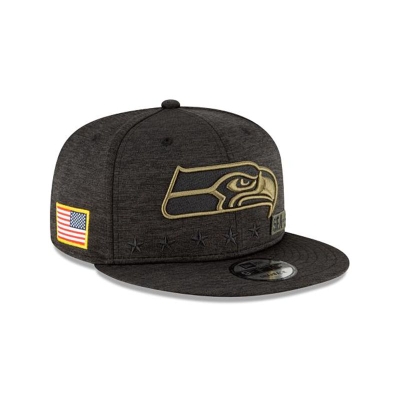Seattle Seahawks Gorra | New Era NFL Salute To Service 9fifty Snapback Cap Mexico - Negros